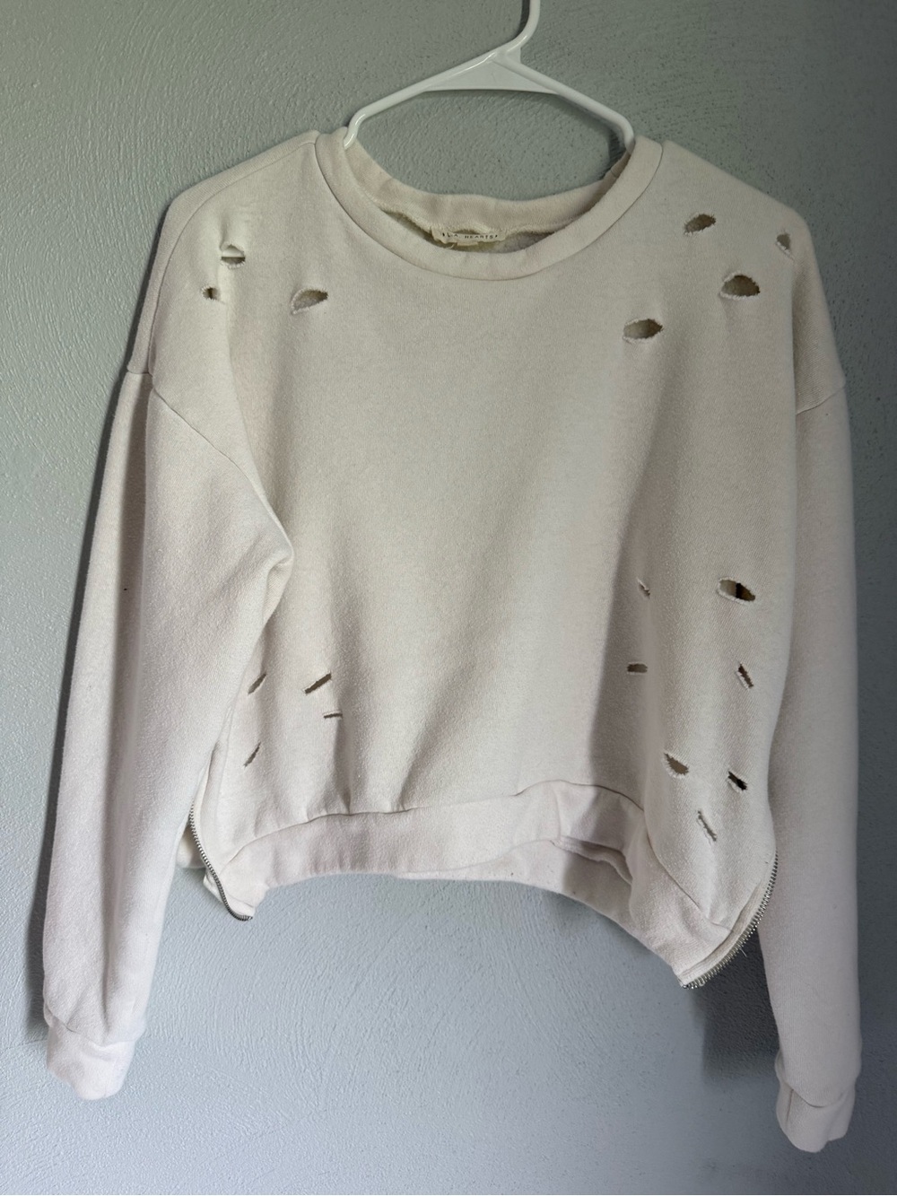 La Hearts Ivory Crewneck Sweatshirt